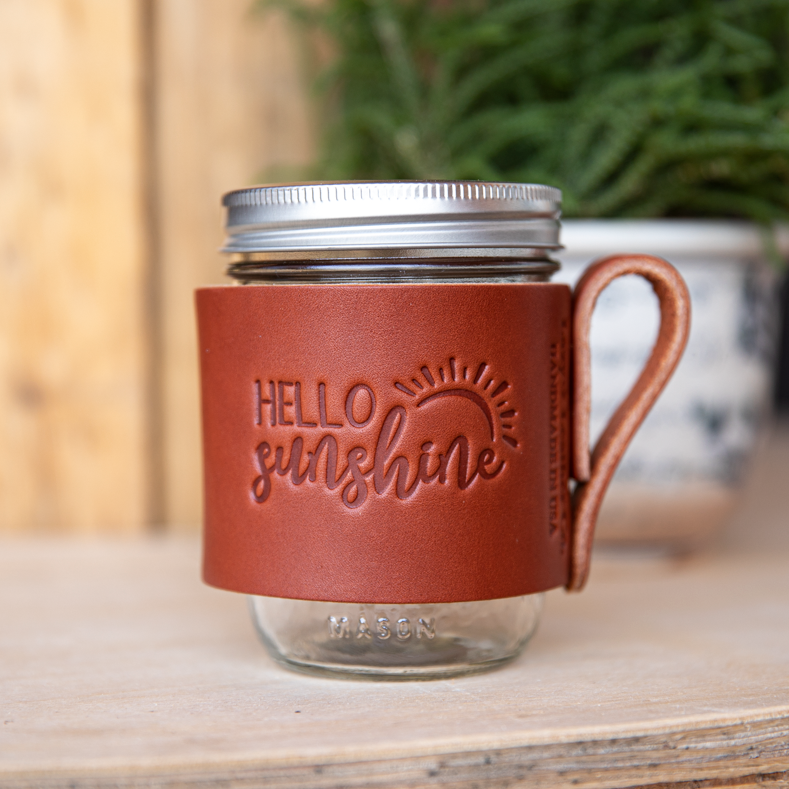 Mason Wrapped Travel Mug - Lazy 3 Leather Company