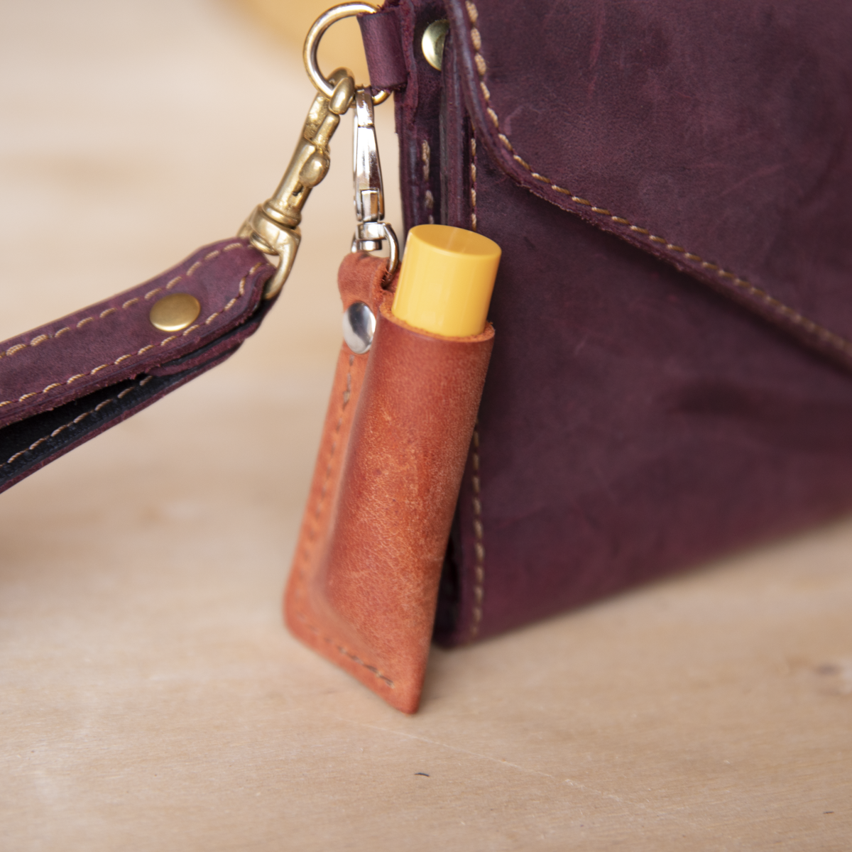 Leather Chapstick Case - Lazy 3 Leather Company
