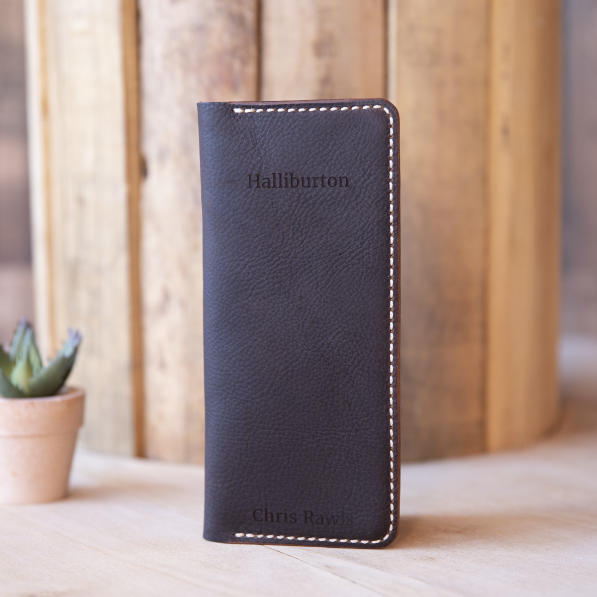 No.83 |  Leather Tally Record Book Cover Full Grain Leather - Lazy 3 Leather Company
