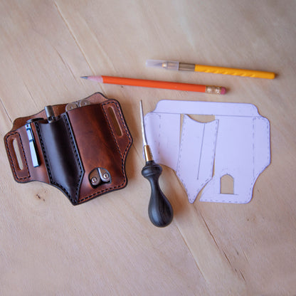Multi Tool and Flashlight Pouch - Lazy 3 Leather Company