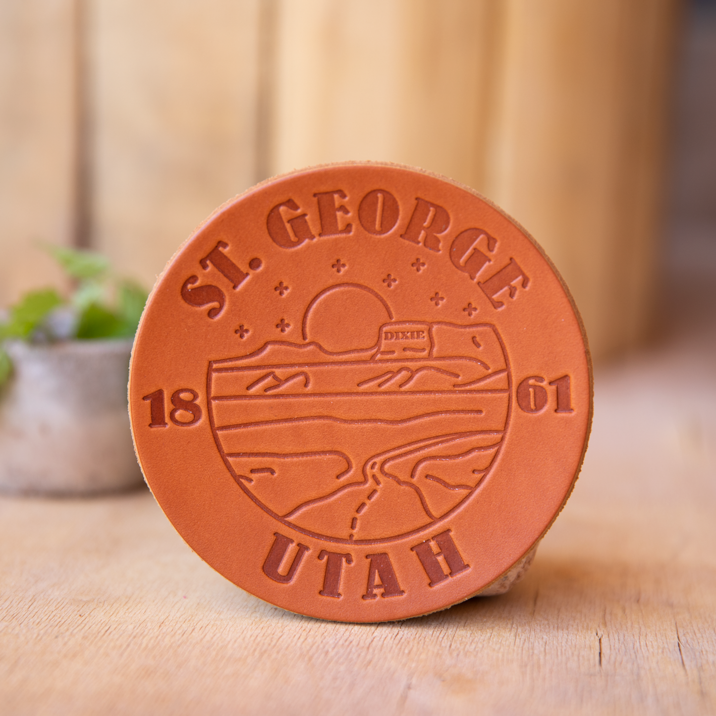 St. George Leather Coasters - Lazy 3 Leather Company