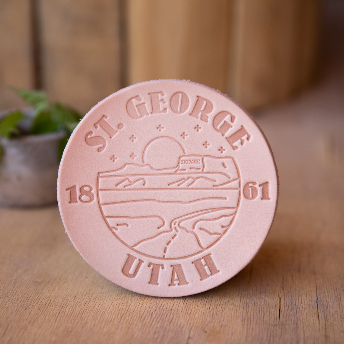 St. George Leather Coasters - Lazy 3 Leather Company