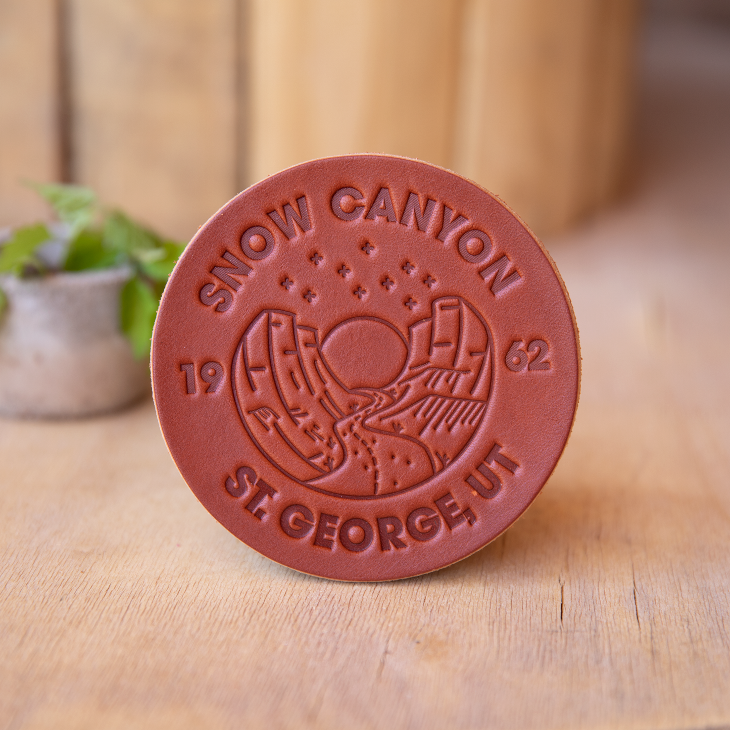 Leather Coasters Snow Canyon Utah - Lazy 3 Leather Company