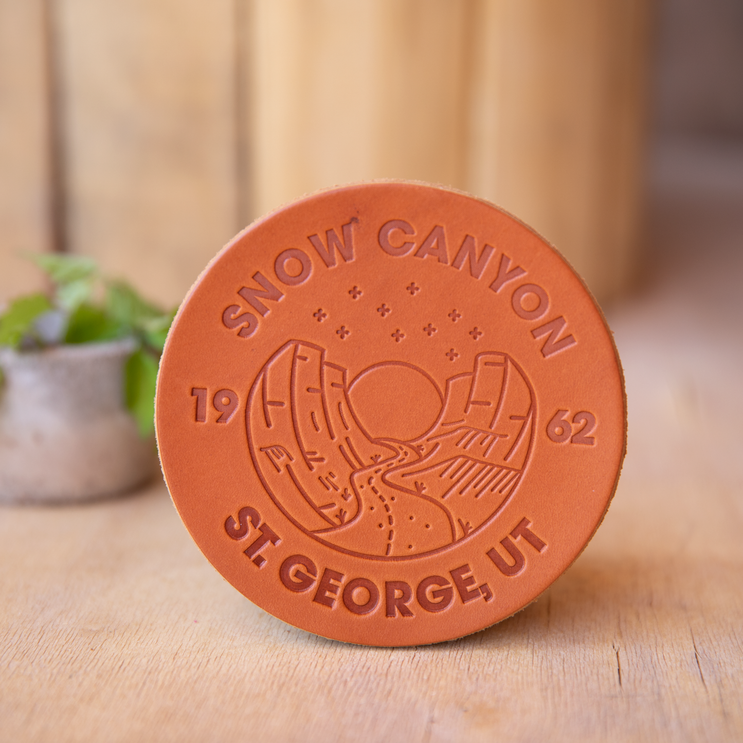 Leather Coasters Snow Canyon Utah - Lazy 3 Leather Company