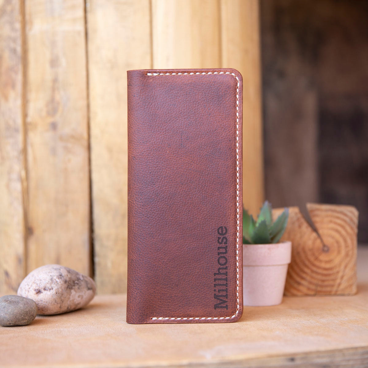 No.84 | Tally Record Book Cover with Pen Pocket - Lazy 3 Leather Company