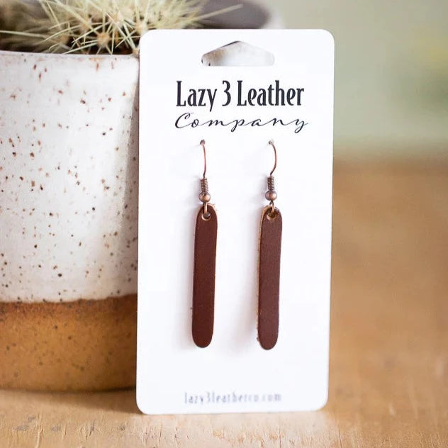 Bar Earring - Lazy 3 Leather Company