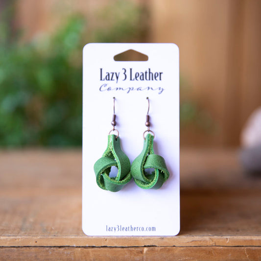 Mini Knot Earrings - Lazy 3 Leather Company