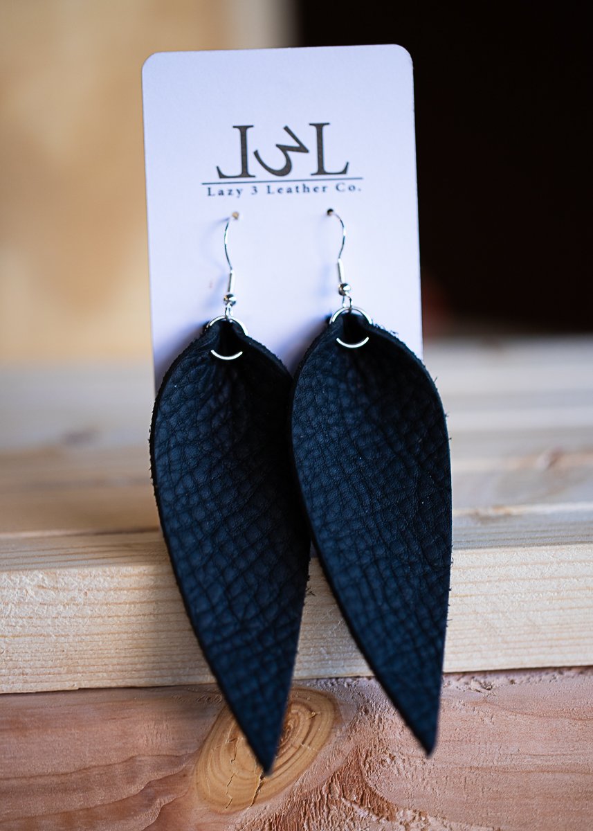 Tear Drop Earrings - Lazy 3 Leather Company