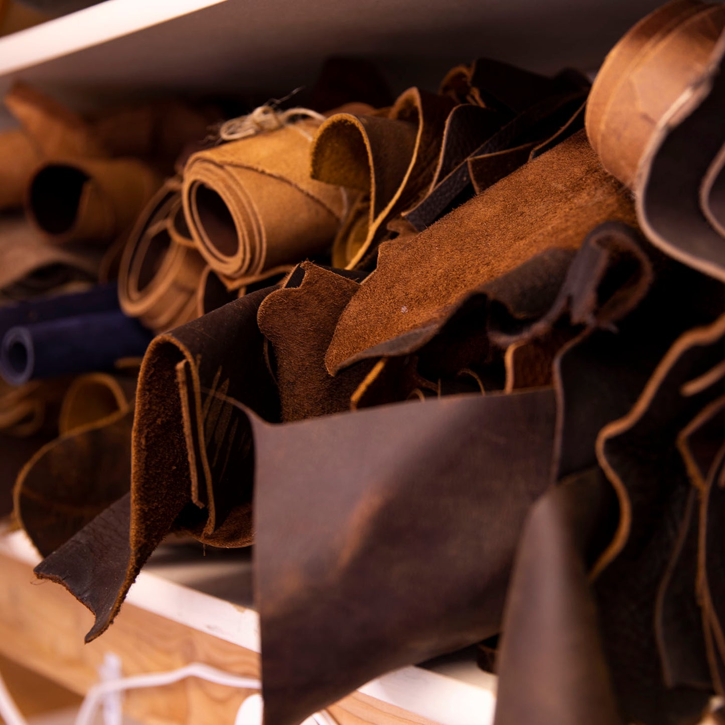 Oil Tan Pull Up Remnant Leather Rolls - Lazy 3 Leather Company