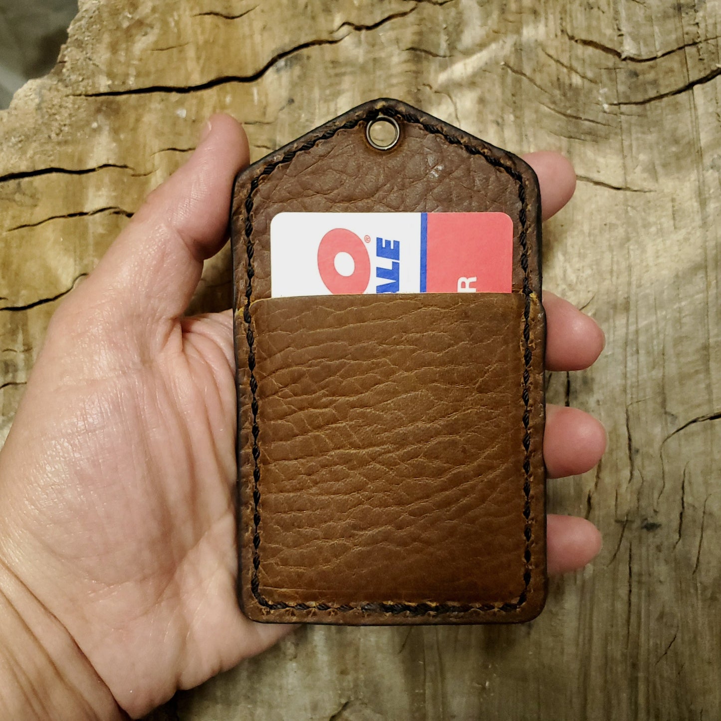 Luggage tag or a Lanyard Wallet made by Lazy 3 Leather Company