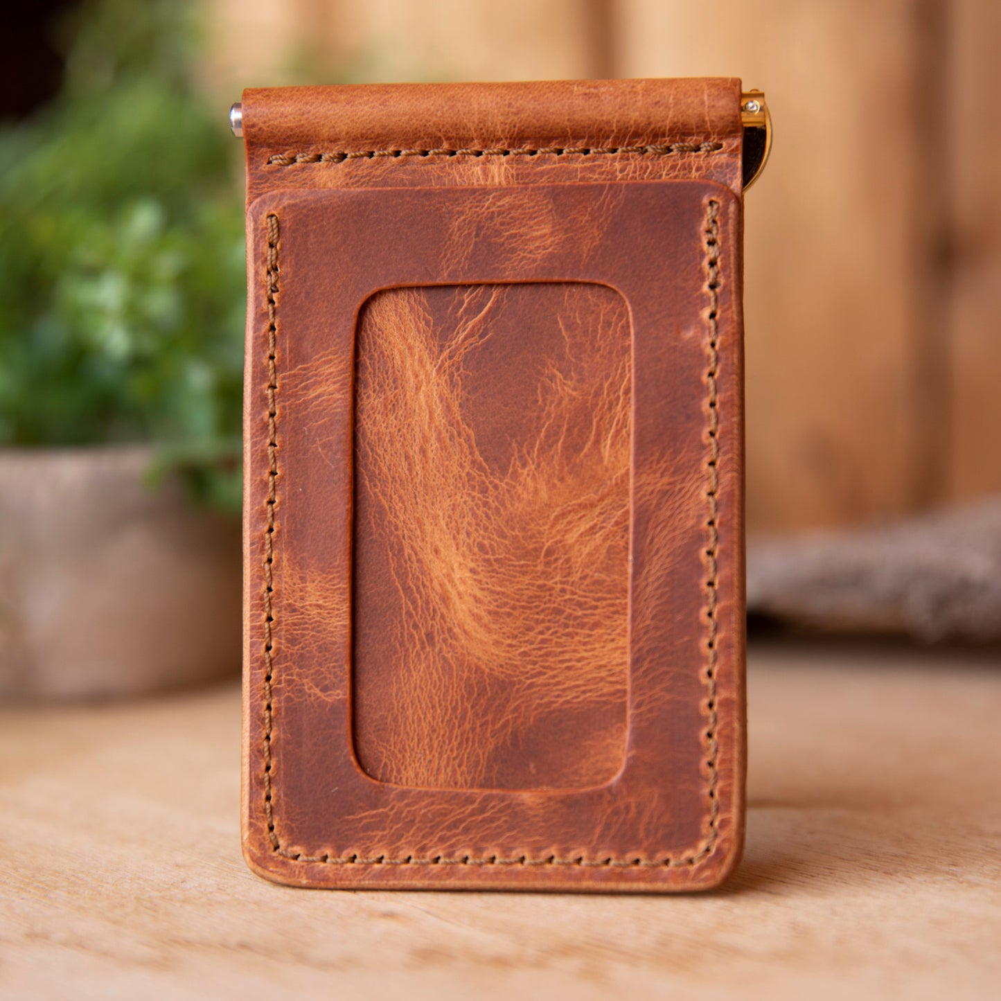 Bar Clip Wallet Italian Leather - Lazy 3 Leather Company