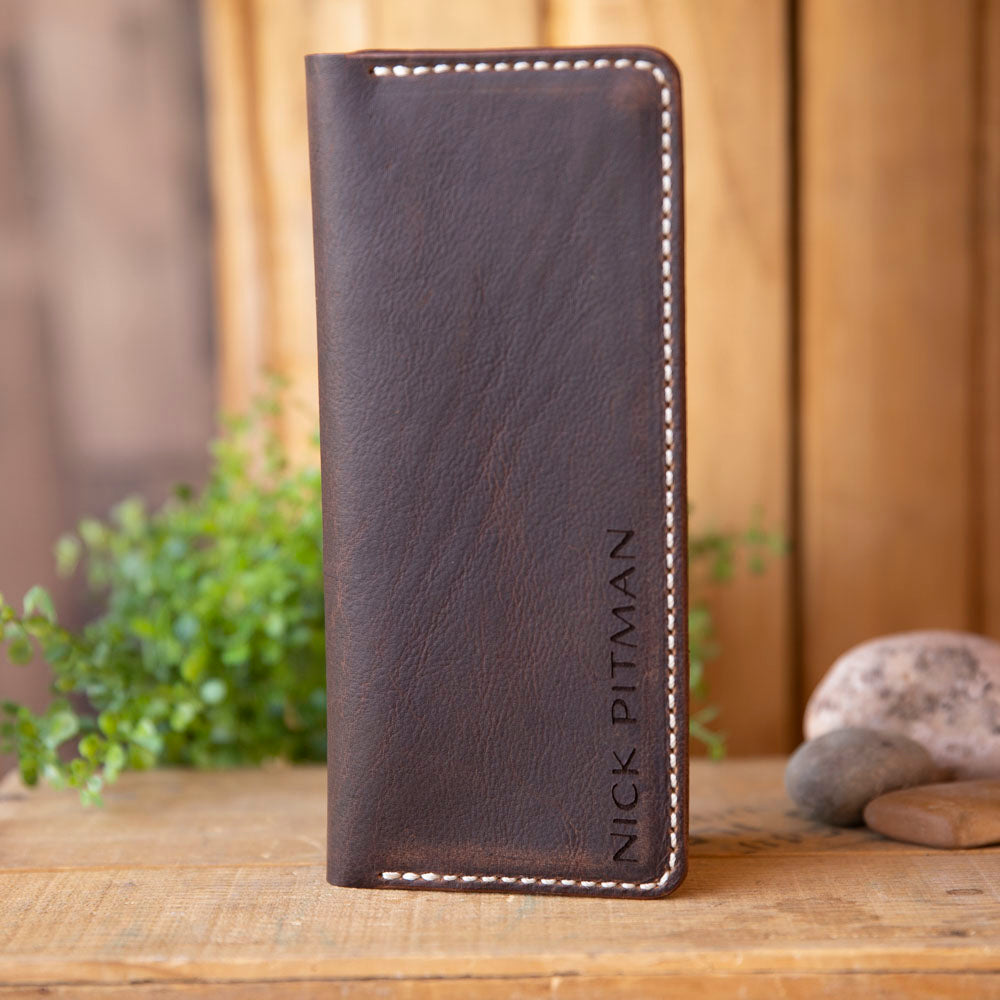 No.84 | Tally Record Book Cover with Pen Pocket - Lazy 3 Leather Company