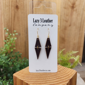 Peach Stretch Diamond Earring - Lazy 3 Leather Company