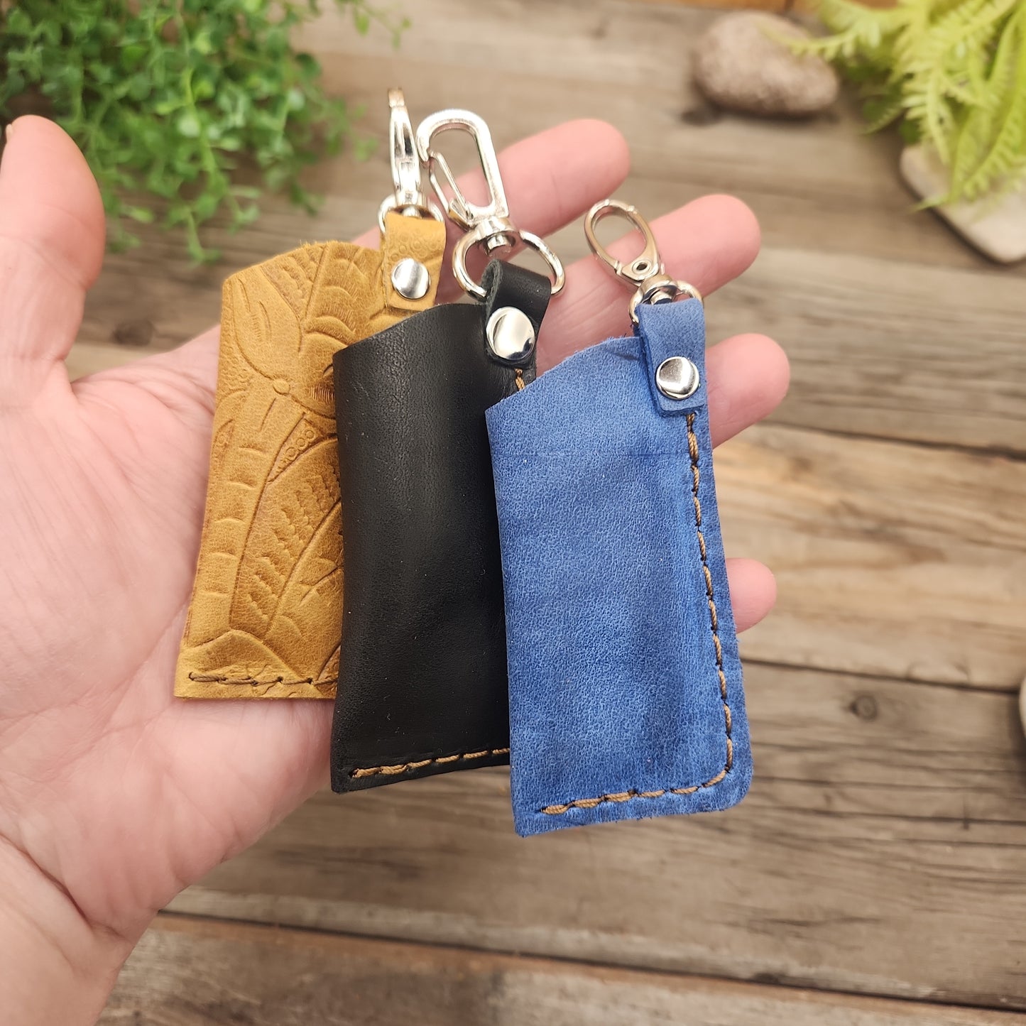 Lg Leather Chapstick Case - Lazy 3 Leather Company