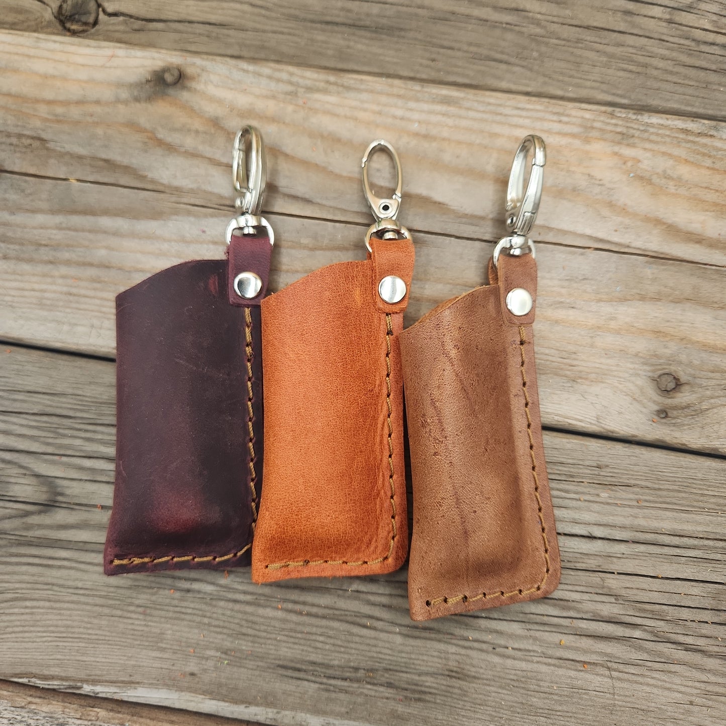 Lg Leather Chapstick Case - Lazy 3 Leather Company