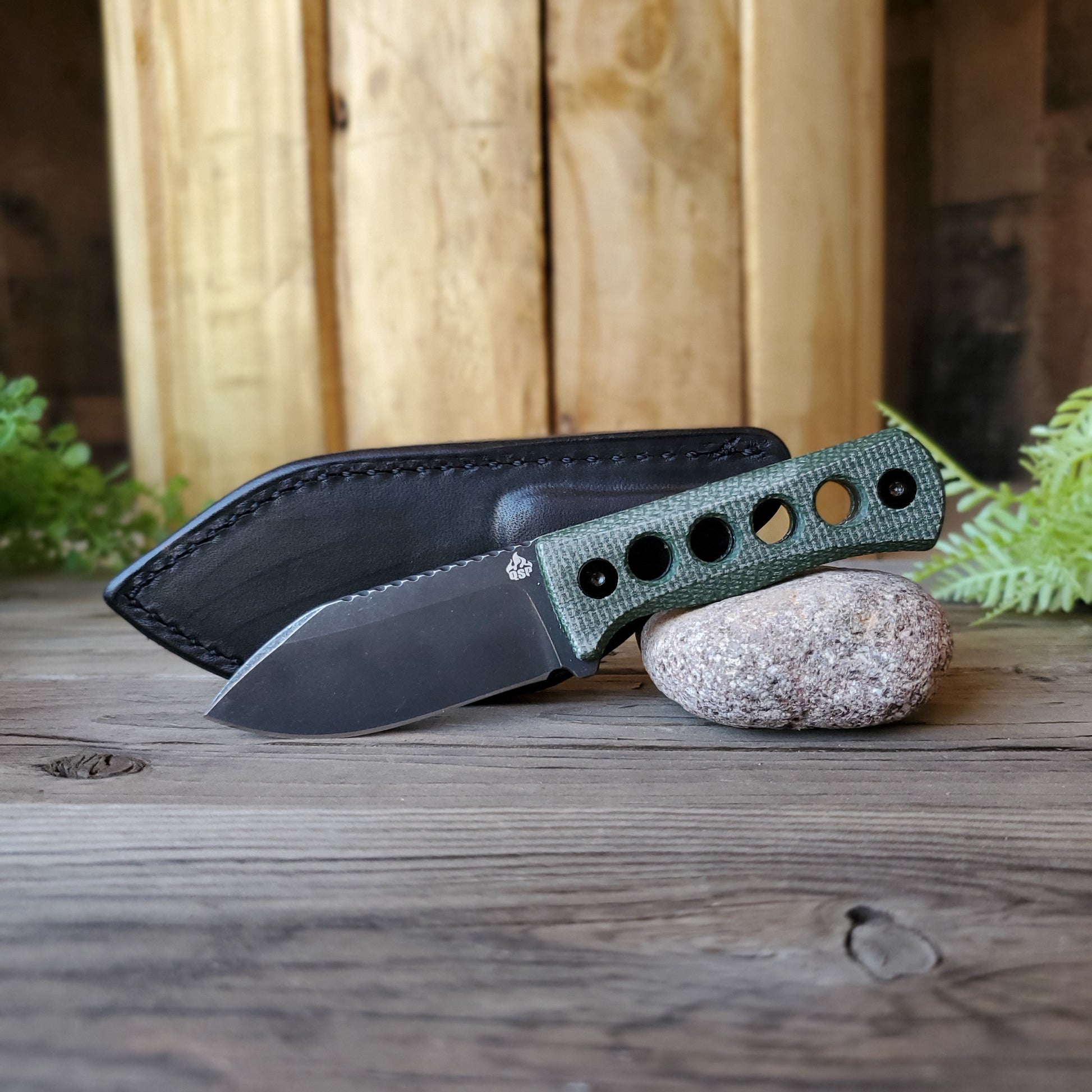QSP Canary K.N.I.F.E with handcrafted leather Sheath – Lazy 3 Leather Company