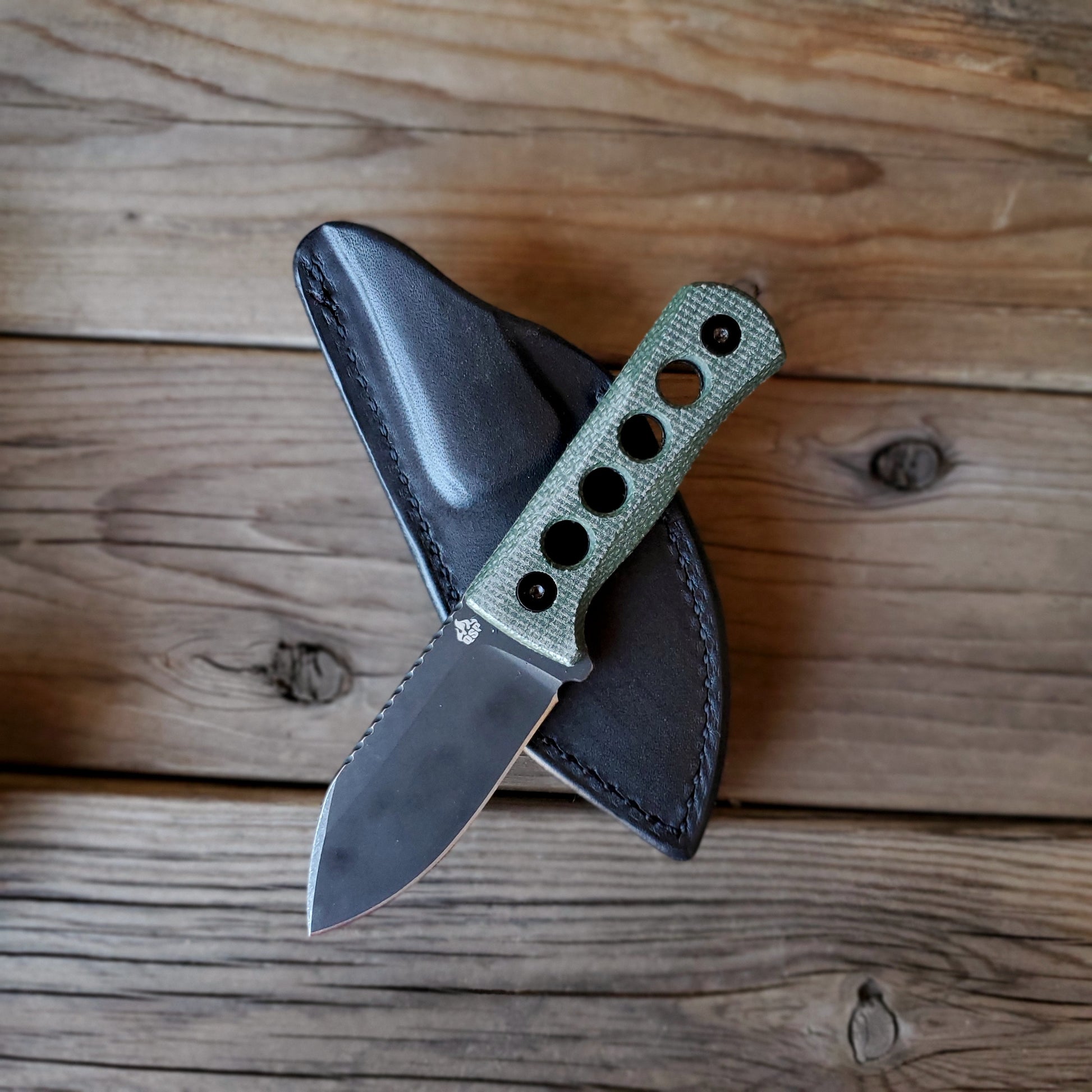 QSP Canary K.N.I.F.E with handcrafted leather Sheath – Lazy 3 Leather Company