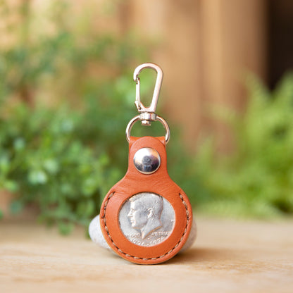 Half Dollar Leather Keyfob - Lazy 3 Leather Company