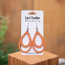 Load image into Gallery viewer, Double Hoop Leather Earrings - Lazy 3 Leather Company