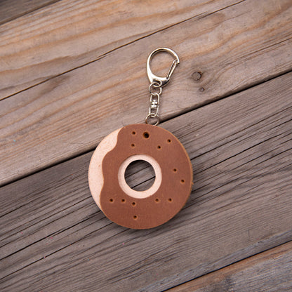 Leather Donut Keychain DIY Craft Kit - Lazy 3 Leather Company