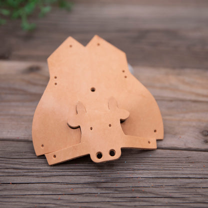 Cow Leather Animal Keychain Kits - Lazy 3 Leather Company