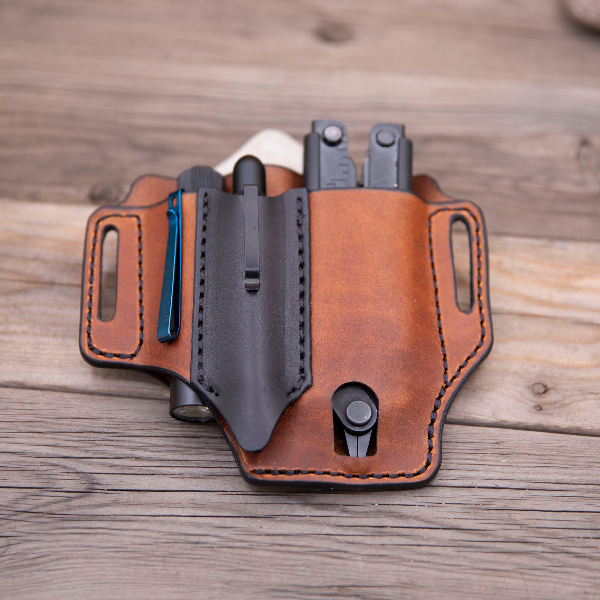 Multi Tool and Flashlight Pouch – Lazy 3 Leather Company