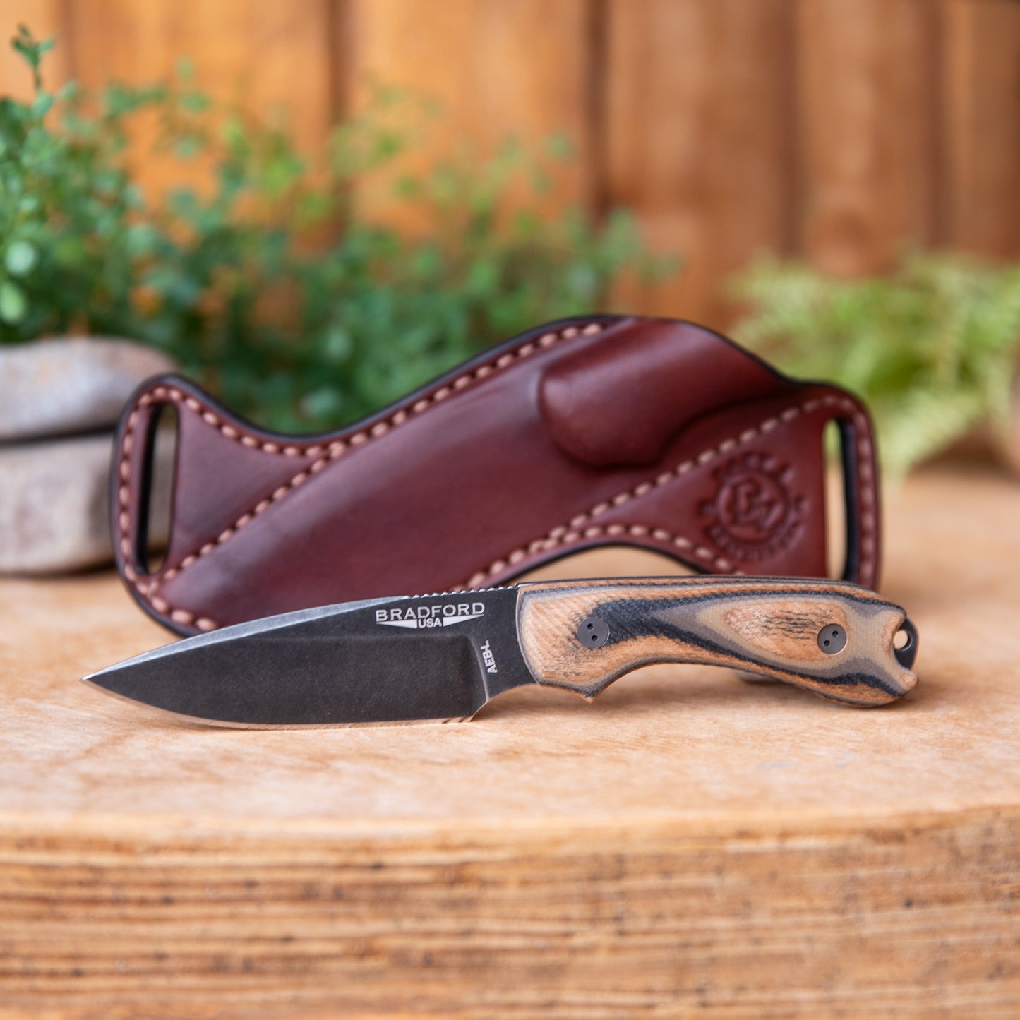 Bradford Guardian 3 G-Wood with Leather Scout Carry Sheath