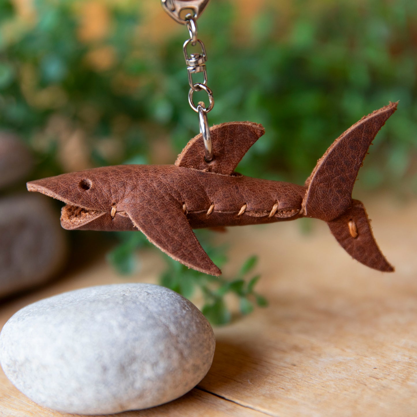 DIY Leather Animal Shark Keychain Kit