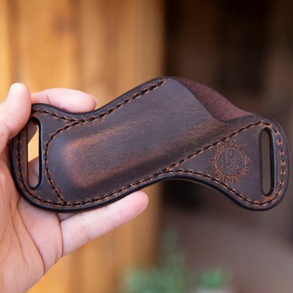 Buck 110 Folder with Bishop Scout Carry Leather Sheath