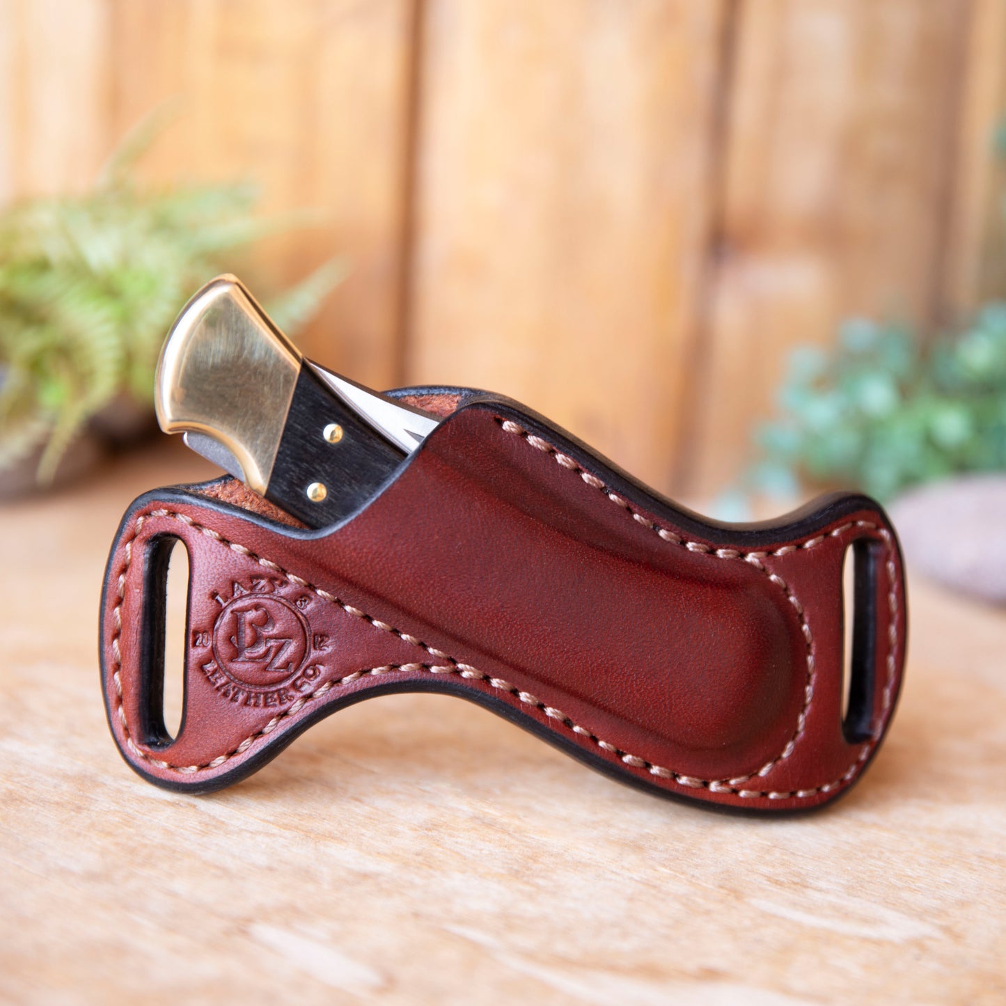 Left Handed Buck 110 w/ Bishop Scout Carry Sheath Chestnut