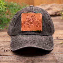 Load image into Gallery viewer, Hello Gorgeous Leather Patch Hat