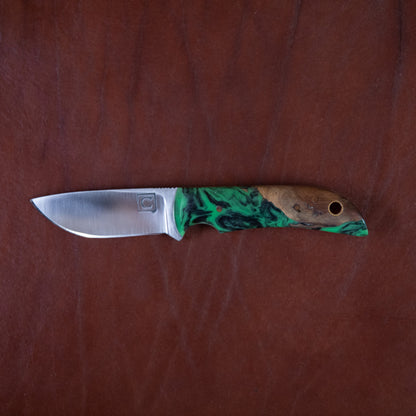 Custom Box Creek Knife + Brown Bishop Scout Carry Sheath (Ready to Ship)