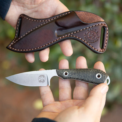 M1 Caper Stonewash Black Burlap w/ Sheath