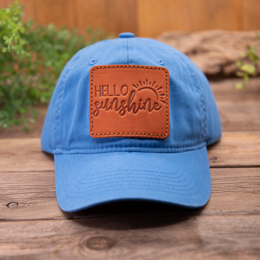 Hello Sunshine Leather Patch Hat