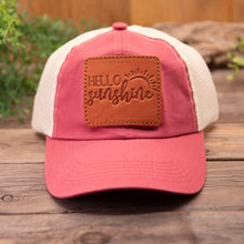 Load image into Gallery viewer, Hello Sunshine Leather Patch Hat