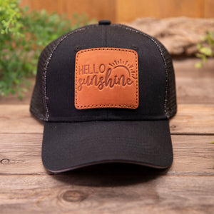 Hello Sunshine Leather Patch Hat