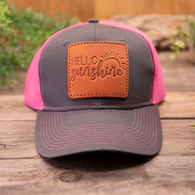 Load image into Gallery viewer, Hello Sunshine Leather Patch Hat