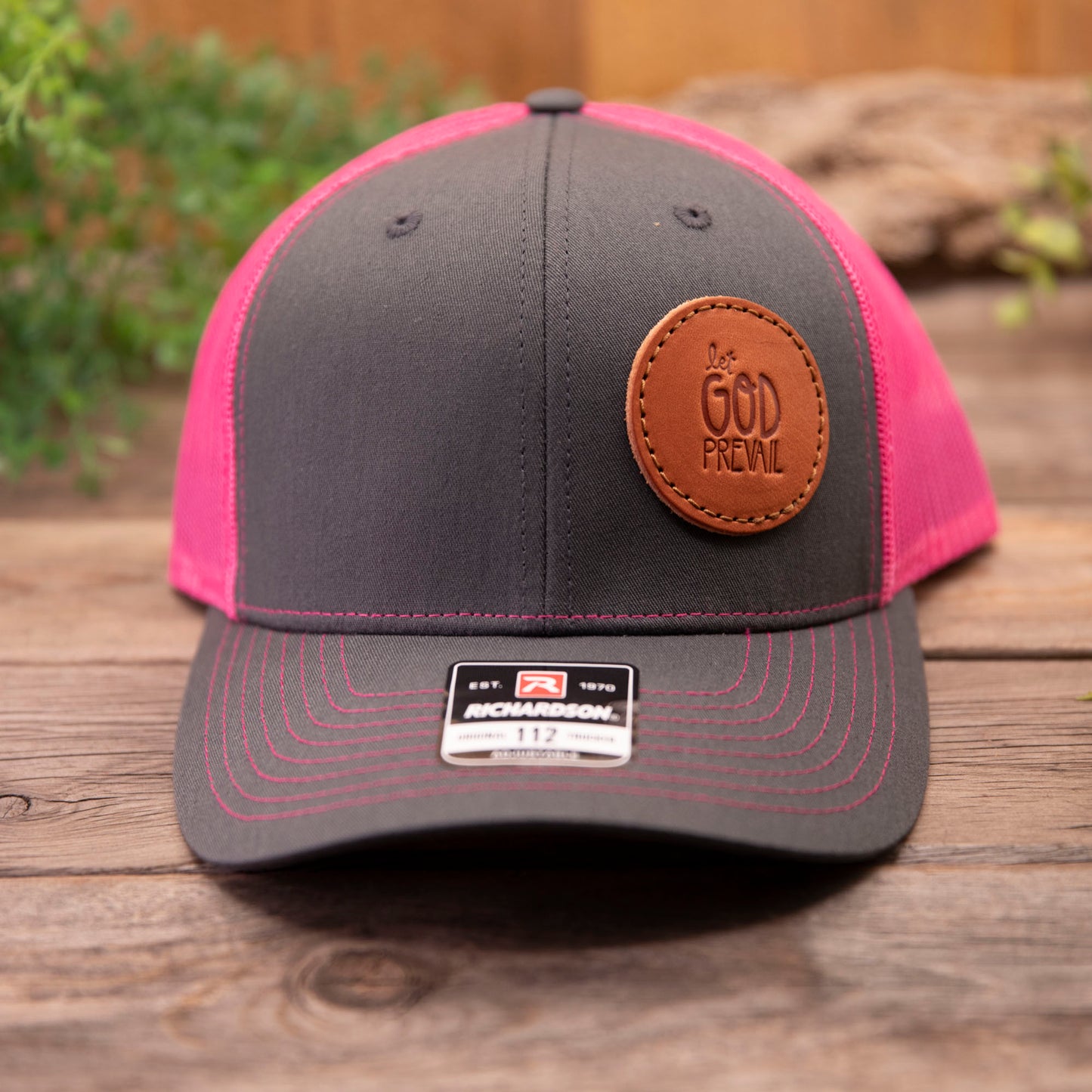 Let God Prevail Leather Patch Hat