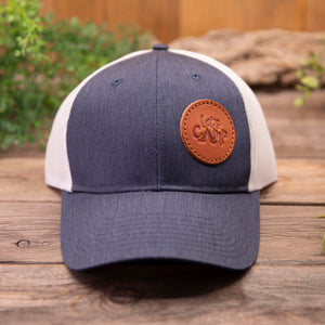 Let's Camp Leather Patch Hat
