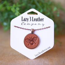 Load image into Gallery viewer, Bee Necklace - Lazy 3 Leather Company