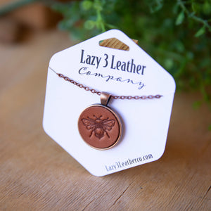 Bee Necklace - Lazy 3 Leather Company