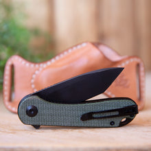 Load image into Gallery viewer, Civivi Elementum with Leather Bishops Scout Carry Sheath - Lazy 3 Leather Company