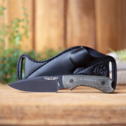 Bradford Guardian Matte Black with Leather Scout Carry Sheath