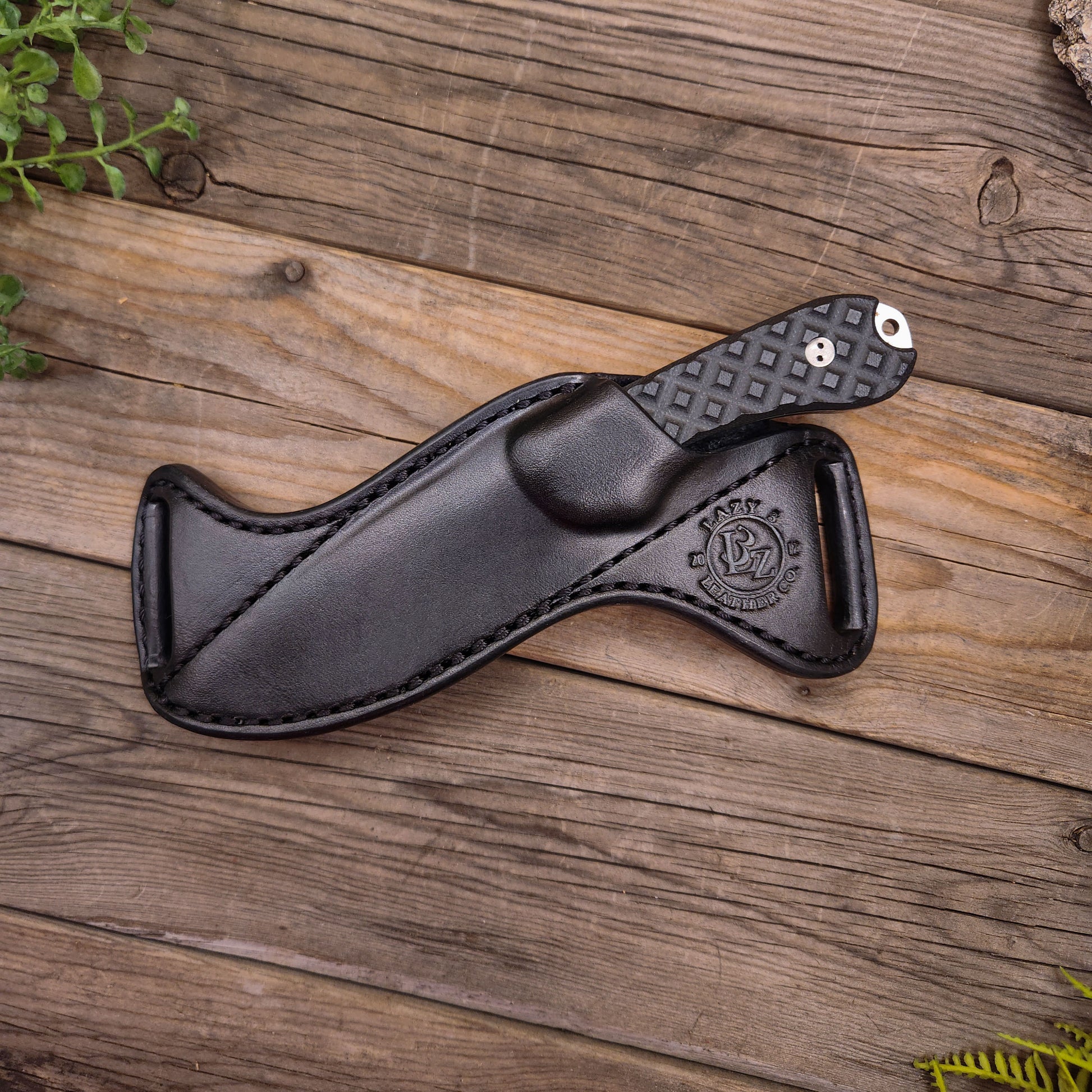 Bradford Guardian 3 Black leather sheath only made by Lazy 3 Leather Co