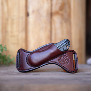 Civivi Elementum with Leather Bishops Scout Carry Sheath - Lazy 3 Leather Company
