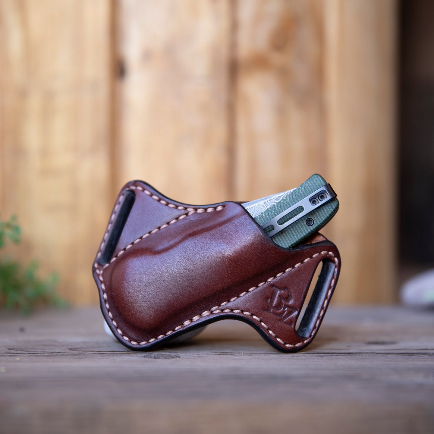 Civivi Cogent with Leather Bishops Scout Carry Sheath