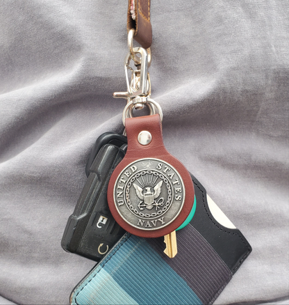 Military Emblem Hook Keyfob