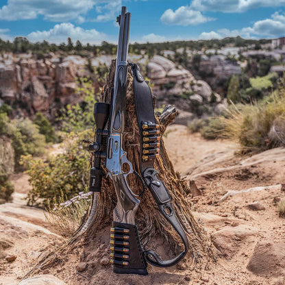 Marlin 45-70 Leather Bandolier Sling & Butt Stock Cartridge Holder