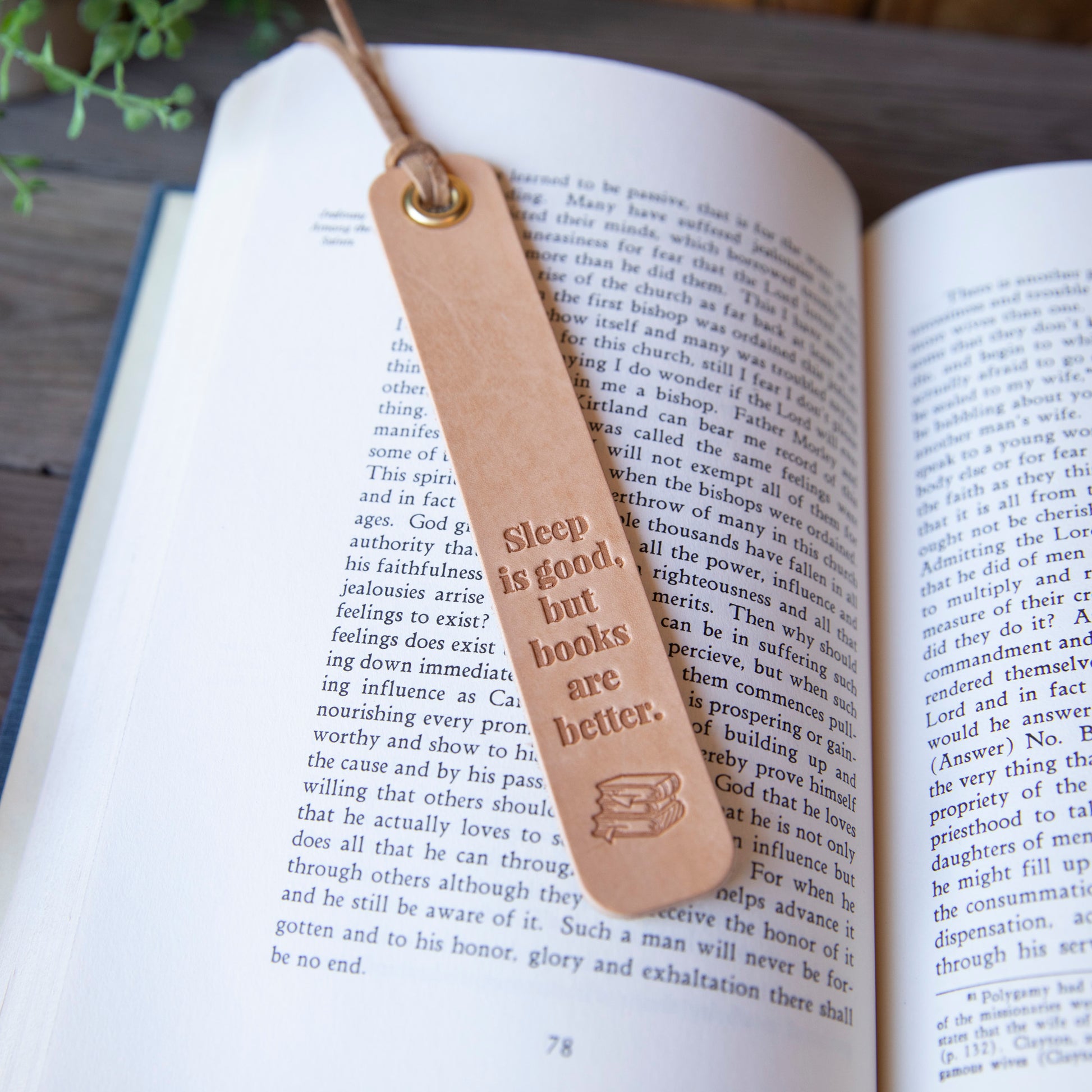 Sleep is Good Bookmark - Lazy 3 Leather Company