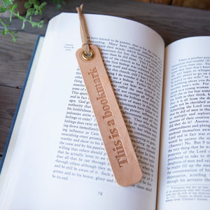 This is a Bookmark - Lazy 3 Leather Company
